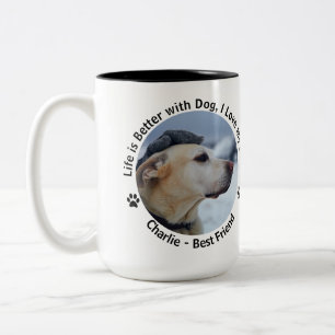 Personalise Your Own Custom Made Design Pet Photo  Two-Tone Coffee Mug