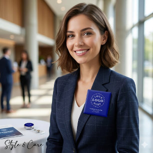 Personalise Your Own Dark Blue Square Button