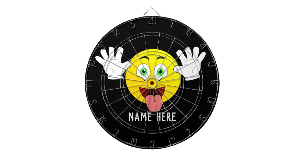 Personalise Your Own Funny Emoji Dartboard Zazzle
