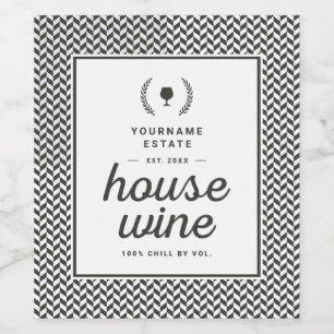 Personalise Your Own House Wine Template Wine Label