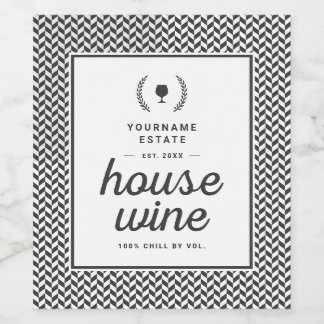 Personalise Your Own House Wine Template Wine Label