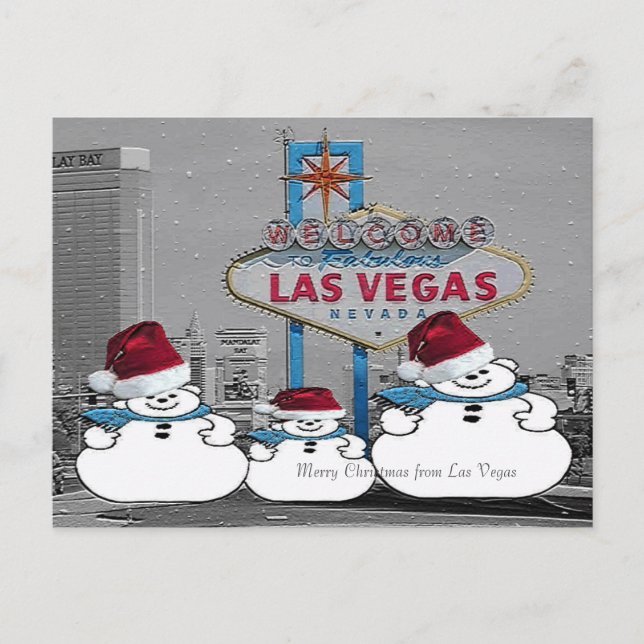 Personalise your own Las Vegas Christmas Postcard (Front)