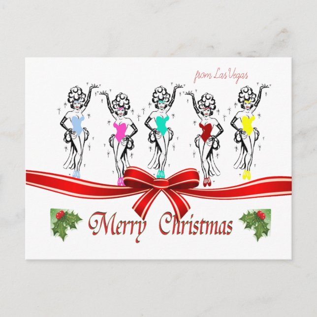 Personalise your own Las Vegas Christmas Postcard (Front)