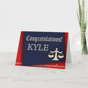 Personalise your own law school graduate design card
