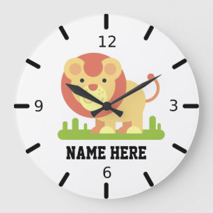 Personalise Your Own Lion Large Clock
