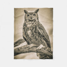 Personalise Your Own Owl Fleece Blanket