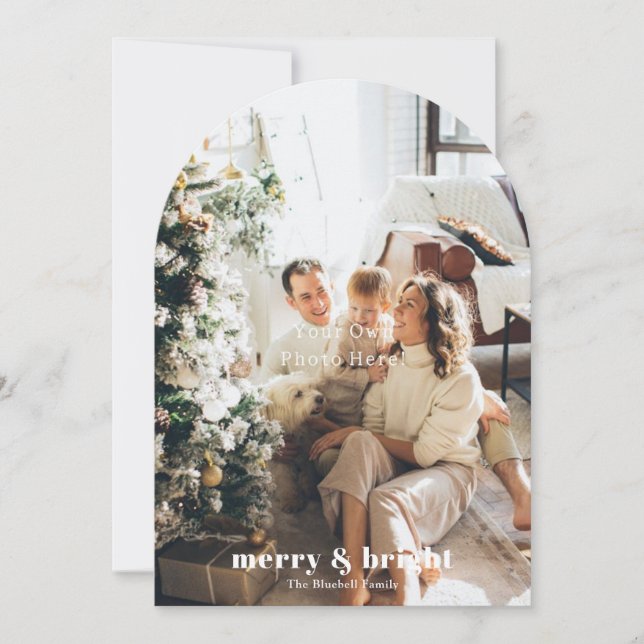Personalise Your Own Photo And Text Christmas Card (Front)