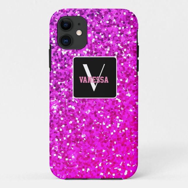 Personalise Your Own Pink Speckle Case-Mate iPhone Case (Back)