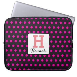 Personalise your own polka - dot laptop sleeve