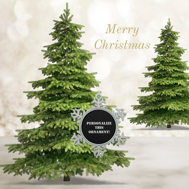 Personalise your own snowflake pewter christmas ornament (Creator Uploaded)