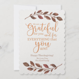 Personalise Your Own Thanksgiving Card