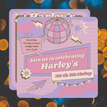 Personalise Your Party Groovy Disco Ball Birthday 