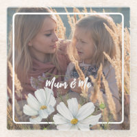 Personalise Your Photo White Cosmos Square Frame
