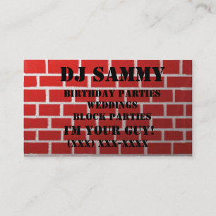 Personalise Your red brick wall Business Card