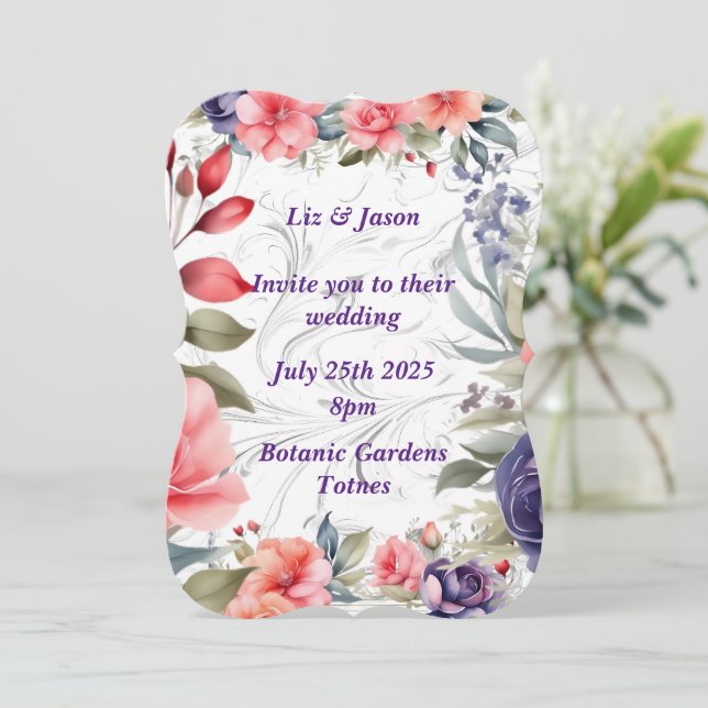 Personalise Your Wedding Invitation (Standing Front)