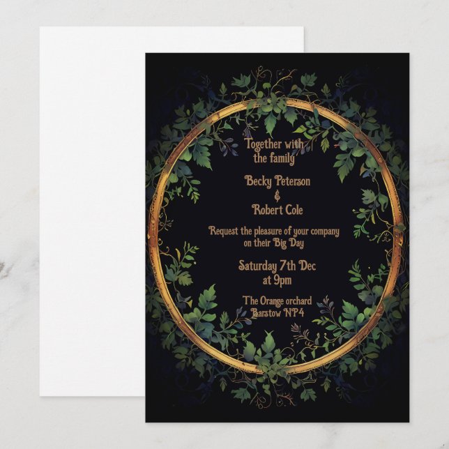 Personalise your Wedding invitation (Front/Back)