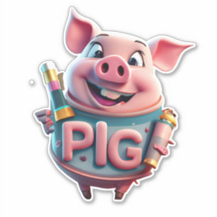 Personalise Your World with Pig Stickers