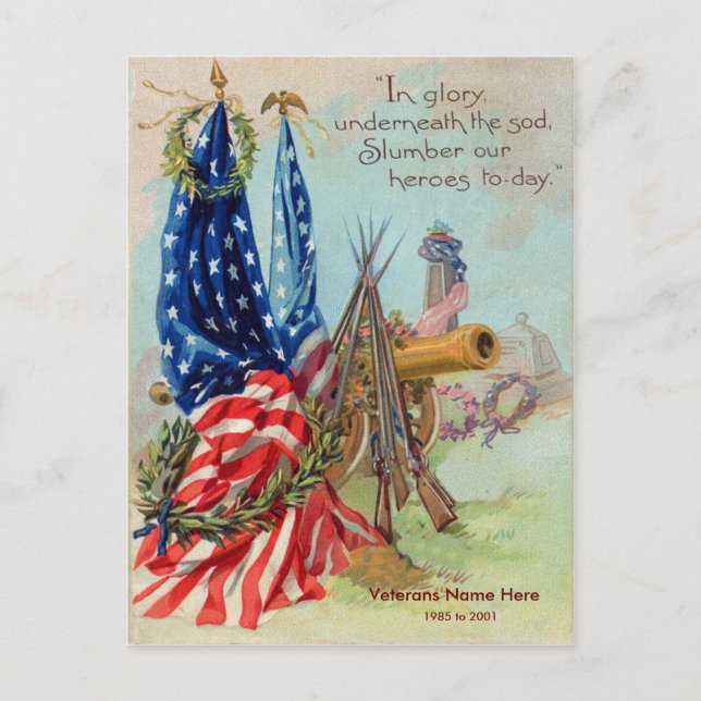 Personaliseable Vintage American  Postcard (Front)