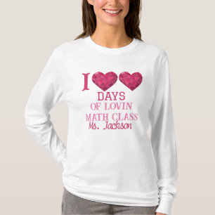 Personalised 100 days of loving math class  T-Shirt