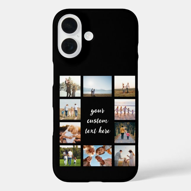 Personalised 10 Photo Collage Case-Mate iPhone Case (Back)