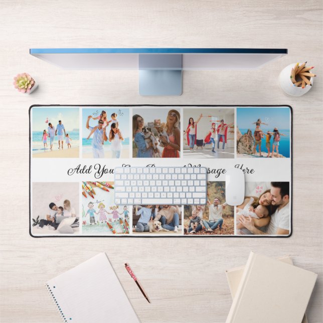 Personalised 10-Photo Collage Desk Mat (Office 1)