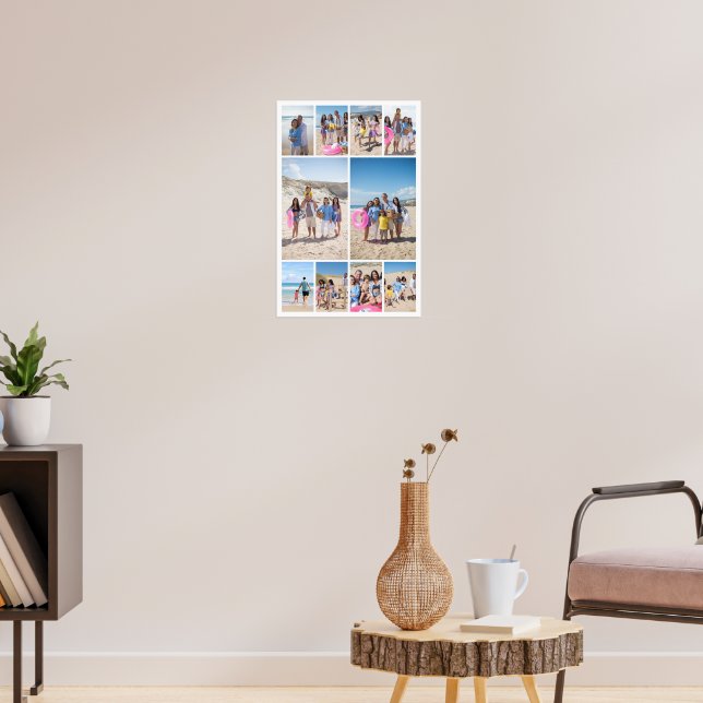 Personalised 10 photo collage poster (Living Room 3)