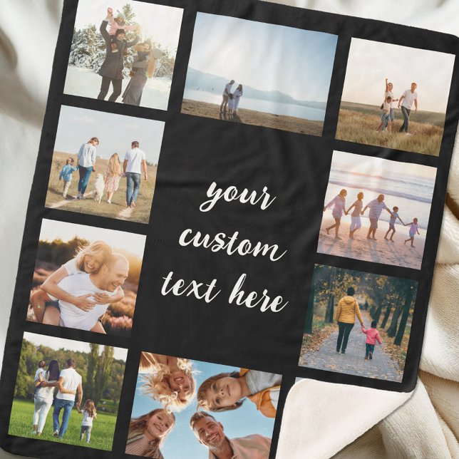 Personalised 10 Photo Collage Sherpa Blanket (Creator Uploaded)