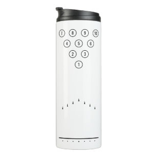 Personalised 10-Pin Bowling Lane Pins Arrows Dots Thermal Tumbler