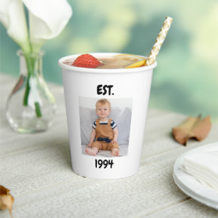 Personalised 10th 20th 30th 40th 50th 60 Birthday  Paper Cups