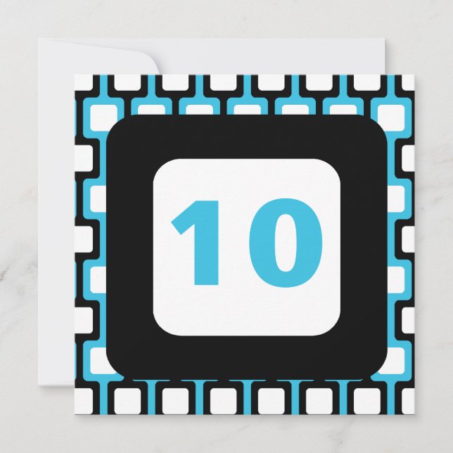 Personalised 10th Birthday Invitation (Front)