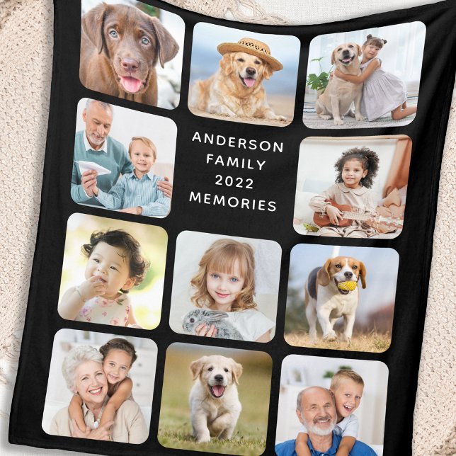 Personalised 11 Photo Collage Create Your Own  Fleece Blanket (Creator Uploaded)