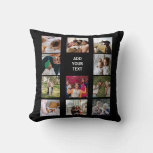 Personalised 11 Photo Collage Cushion