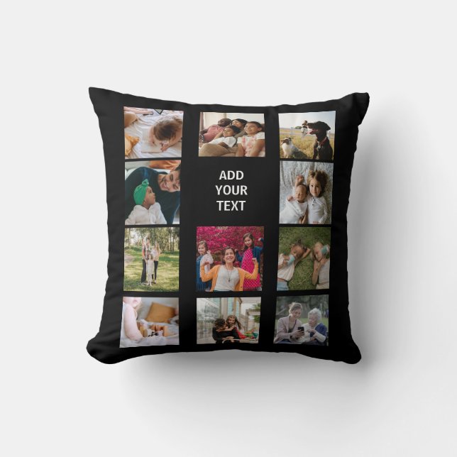 Personalised 11 Photo Collage Cushion (Front)