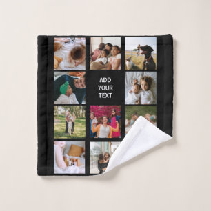 Personalised 11 Photo Collage Wash Cloth