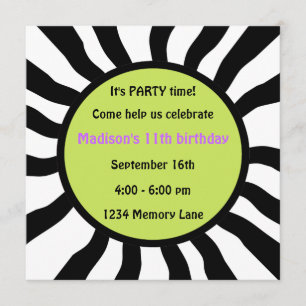 Personalised 11th Birthday Party Invitation