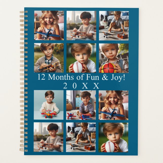 Personalised 12 Family, Friends or Travel Photos   Planner (Front)