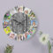 Personalised 12 Photo Collage Grey Wood Round