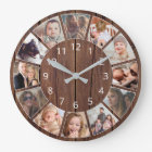 Personalised 12 Photo Collage Natural Wood