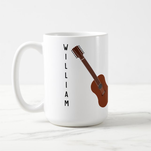 Personalised 12-String Acoustic Guitar Mug (Left)