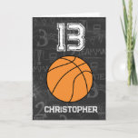 Personalised 13th Birthday Basketball Card<br><div class="desc">A modern 12th basketball birthday card ,  which you can easily personalise the front with the name and the inside card message. A personalised basketball birthday card for basketball players,  basketball fans,  etc.</div>