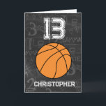 Personalised 13th Birthday Basketball Card<br><div class="desc">A modern 12th basketball birthday card ,  which you can easily personalise the front with the name and the inside card message. A personalised basketball birthday card for basketball players,  basketball fans,  etc.</div>