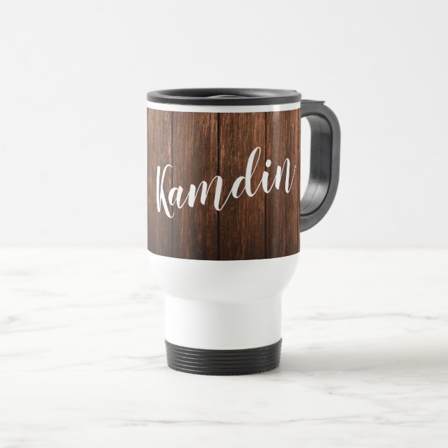 Personalised 15 ounce coffee mug Barn Wood Country (Front Right)