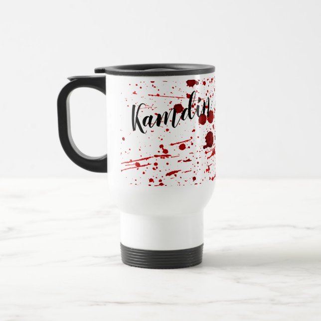Personalised 15 ounce coffee mug Blood Splatter Va (Left)