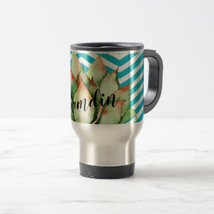 Personalised 15 ounce coffee mug Boho Cacti Cactus
