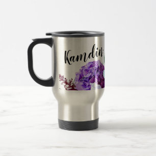 Personalised 15 ounce coffee mug Lavender Hibiscus