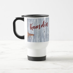 Personalised 15 ounce coffee mug White Wash Wood B