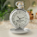 Personalised 15th Wedding Anniversary Pocket Watch<br><div class="desc">Celebrate your 15th wedding anniversary with a rustic pocket watch with roman numerals. Just add your names and wedding date</div>