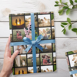 Personalised 16 Photo Collage Wrapping Paper