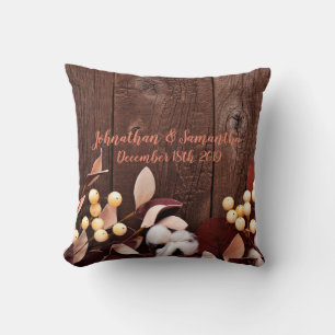 Personalised 16"x16" Throw Pillow Cotton Branch on