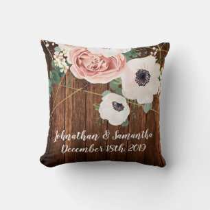 Personalised 16"x16" Throw Pillow Geometric Rose